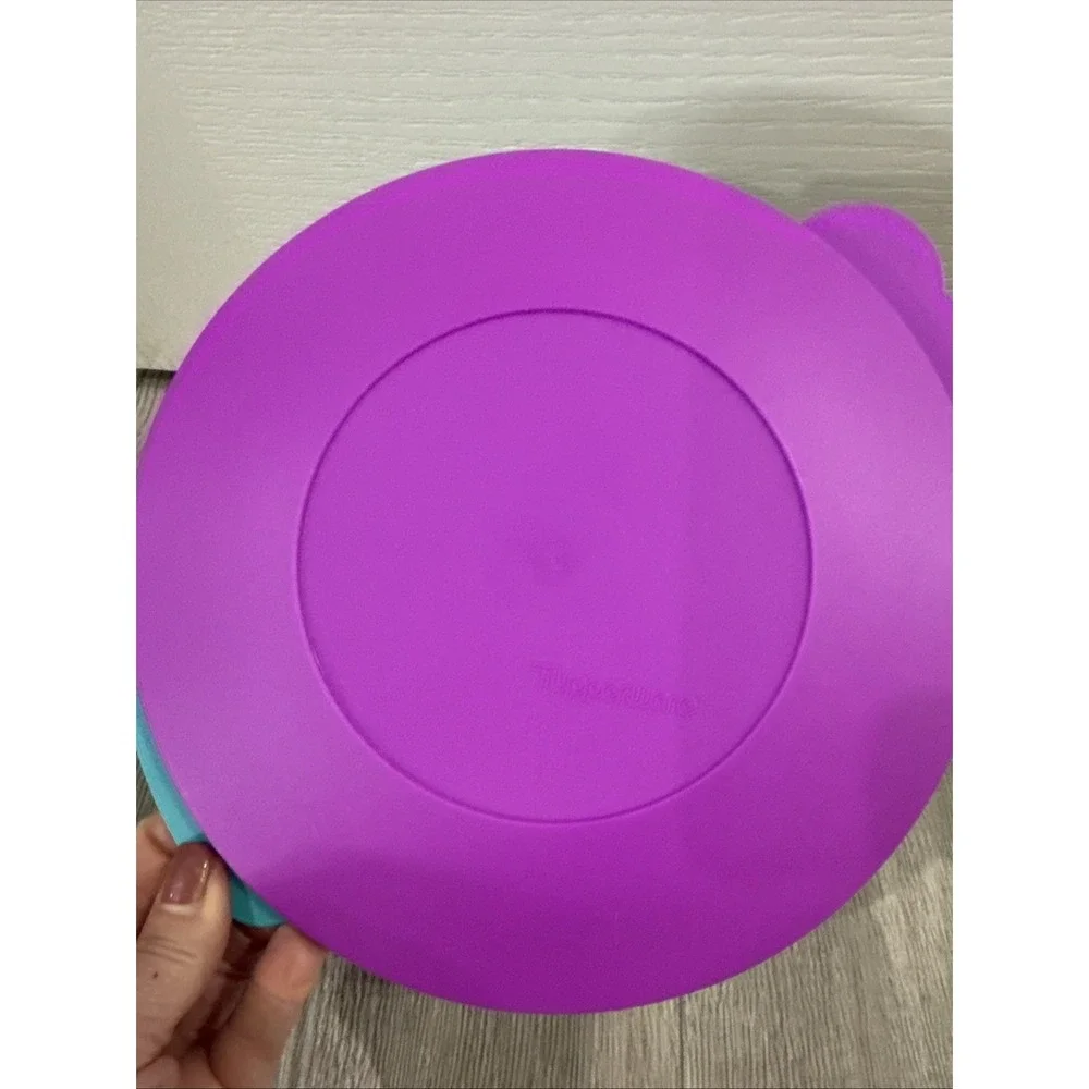 Vintage Tupperware Reheatables Divided Dish Teal Purple Lid 2604B-4 New